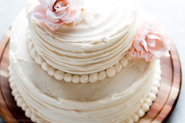 homemade tiered wedding cake