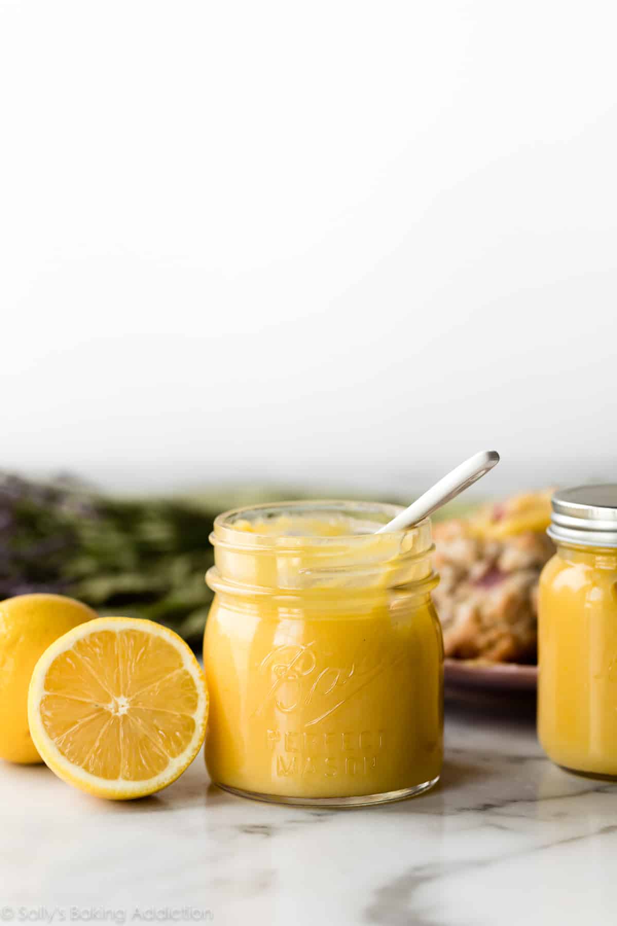 Lemon curd in mason jar